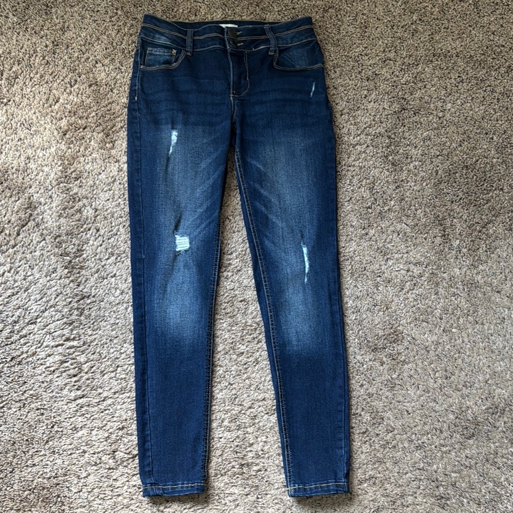 SO Junior Girl Stretchy Distressed Skinny Jeans Size 16